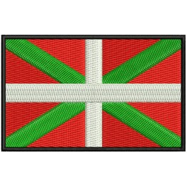 Parche Bordado Bandera EUSKADI (8 x 5 cm con Velcro)