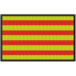 Parche Bordado Bandera CATALUNYA-SENYERA (8 x 5 cm con Velcro)