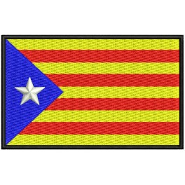 Parche Bordado Bandera CATALUNYA-ESTELADA (8 x 5 cm con Velcro)
