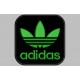 Parche Bordado ADIDAS CLASICO (Bordado VERDE OSCURO / Fondo NEGRO)