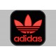 Parche Bordado ADIDAS CLASICO (Bordado ROJO / Fondo NEGRO)