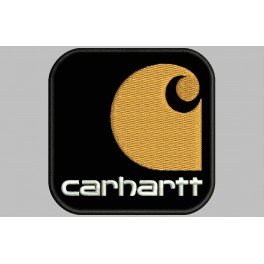 Parche Bordado CARHARTT (Fondo NEGRO)