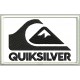Parche Bordado QUICKSILVER (Bordado NEGRO / Fondo BLANCO)