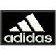 Parche Bordado ADIDAS NUEVO (Bordado BLANCO / Fondo NEGRO)