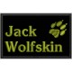Parche Bordado JACK WOLFSKIN (Bordado VERDE OLIVA / Fondo NEGRO)
