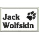 Parche Bordado JACK WOLFSKIN (Bordado NEGRO / Fondo BLANCO)