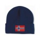 Gorro de Lana Bordado Bandera Noruega