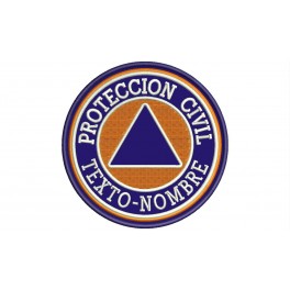 Parche Bordado PROTECCION CIVIL Personalizable (Circular)