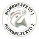 Parche Bordado PESCA TROUT (TRUCHA) FISHING (Fondo BLANCO)