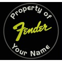 Parche Bordado FENDER Property of (Personalizado)