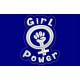 Parche Bordado GIRL POWER (Bordado:BLANCO / Fondo:AZUL)