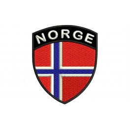 Parche Bordado Bandera NORUEGA (Escudo)