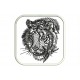 Parche Bordado TIGRE (con Velcro. 7 x 7 cm Cuadrado)